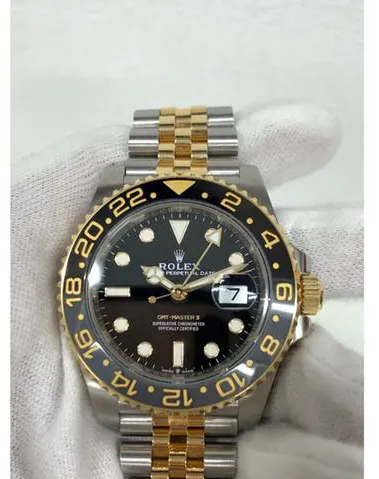 Rolex GMT-Master II 126713GRNR 40mm Yellow gold and Stainless steel Black