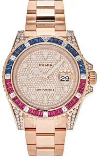 Rolex 126755SARU Rose gold Pave Rose