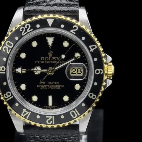 Rolex GMT-Master II 16713 40mm Yellow gold and Stainless steel Black 1