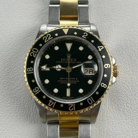 Rolex GMT-Master II 16713 40mm Yellow gold and Stainless steel Black