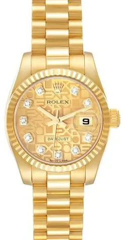 Rolex Lady-Datejust 179178 26mm Yellow gold Champagne