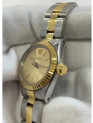 Rolex Oyster Perpetual 67193 26mm Yellow gold and Stainless steel Champagne 1