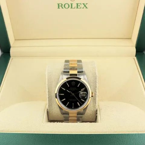 Rolex Oyster Perpetual Date 15203 34mm Yellow gold and Stainless steel Black