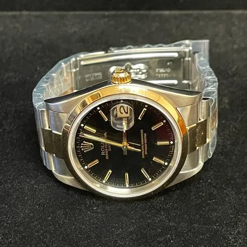 Rolex Oyster Perpetual Date 15203 34mm Yellow gold and Stainless steel Black 2