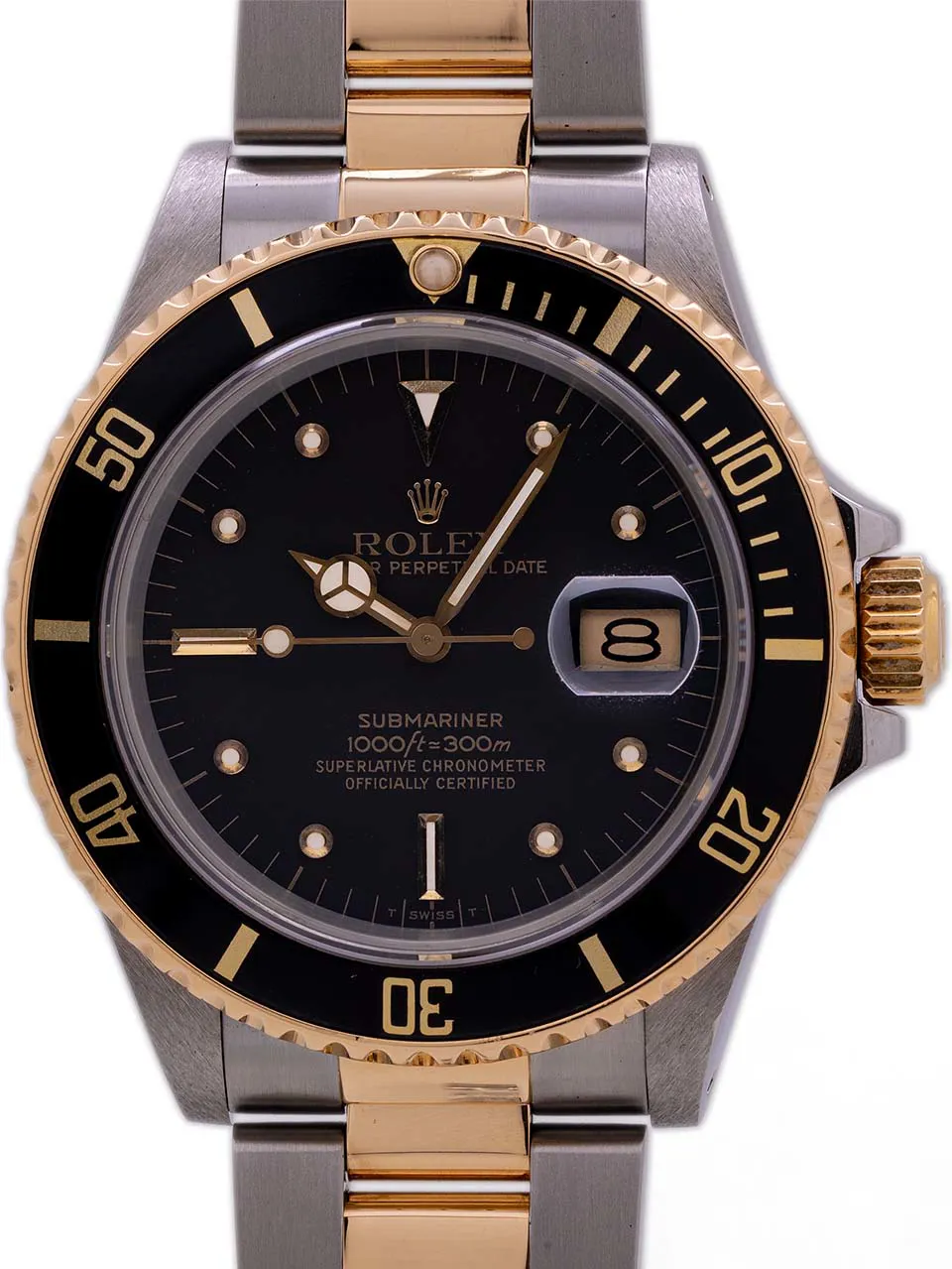 Rolex Submariner 16803 40mm SS/18K YG Black