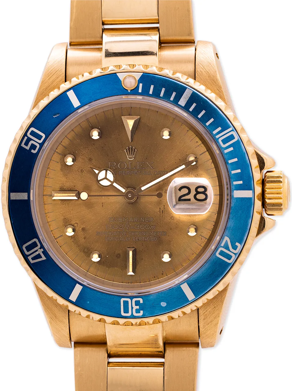 Rolex Submariner 16808 40mm Yellow gold Brown