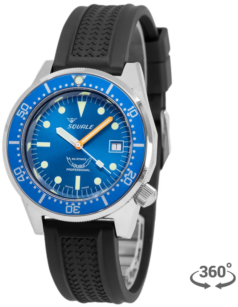 Squale 1521 1521.OCN.VO 42mm Stainless steel Blue