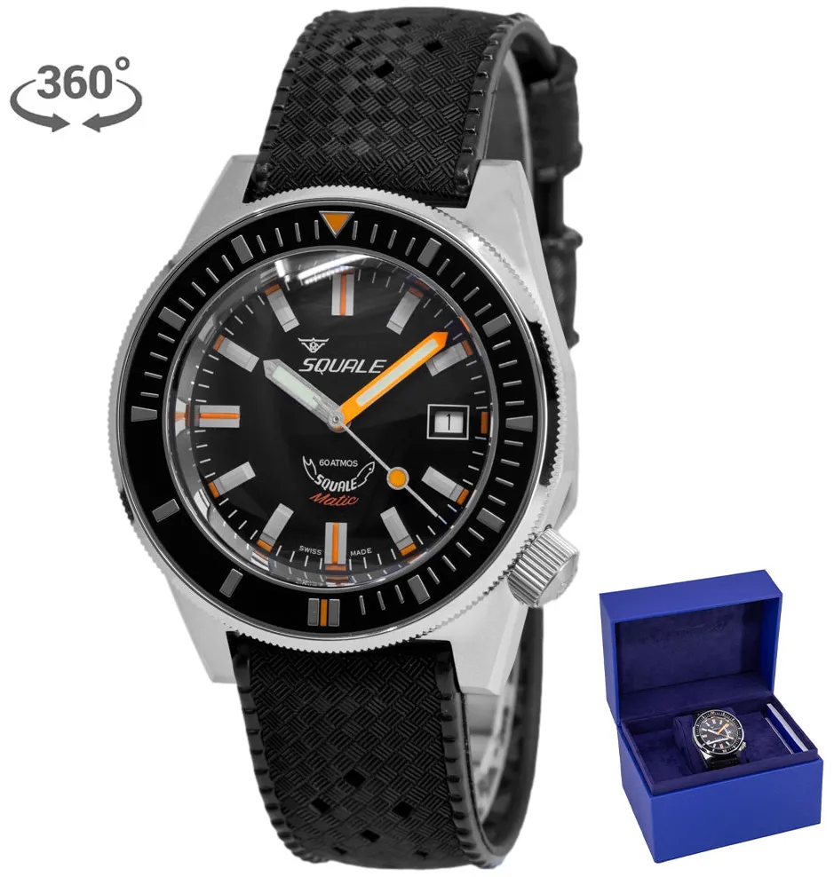 Squale MATIC HT 44mm Stainless steel Black