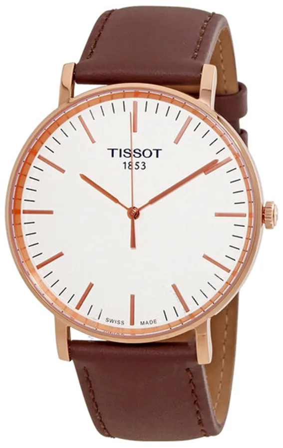 Tissot Everytime T109.610.36.031.00 42mm Yellow gold and Stainless steel Silver