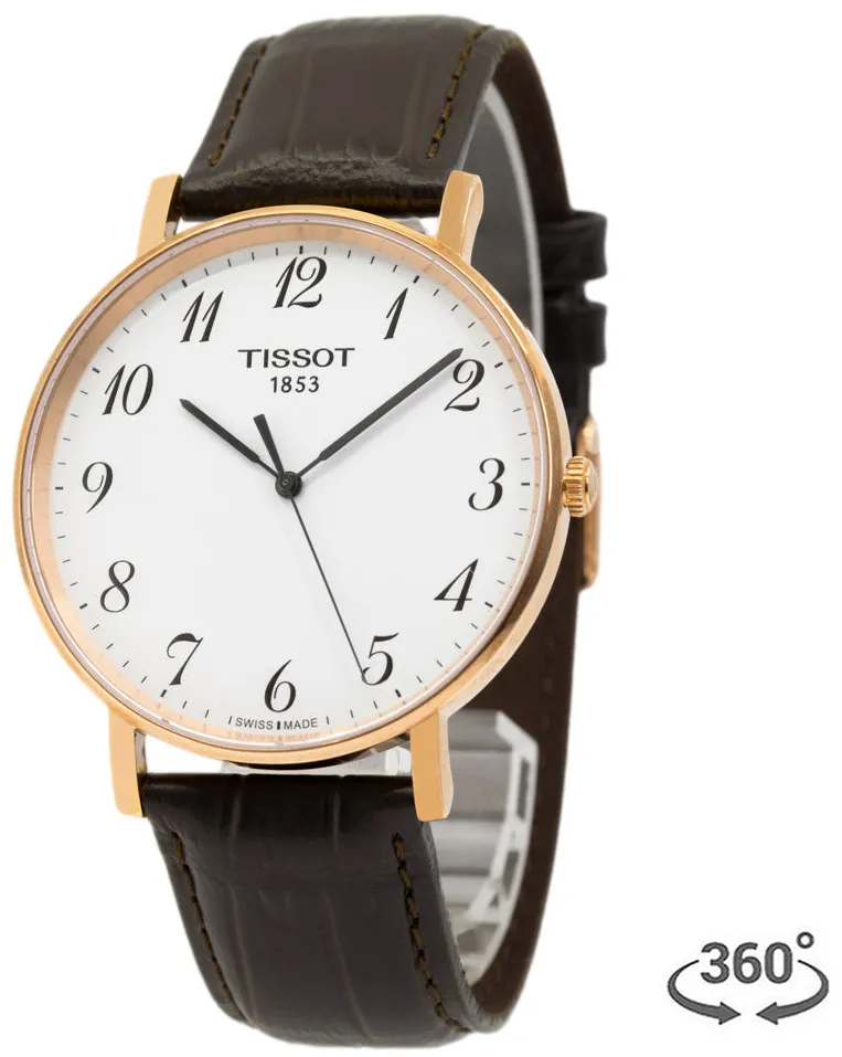 Tissot Everytime T109.610.36.032.00 42mm Yellow gold and Stainless steel Silver