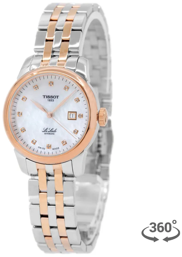 Tissot Le Locle T006.207.22.116.00 29mm Yellow gold and Stainless steel White Mother of Pearl