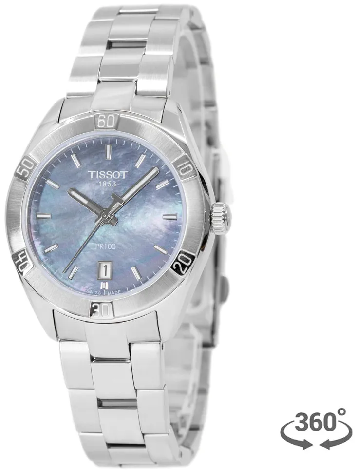 Tissot PR 100 T101.910.11.121.00 36mm Stainless steel Black mother-of-pearl