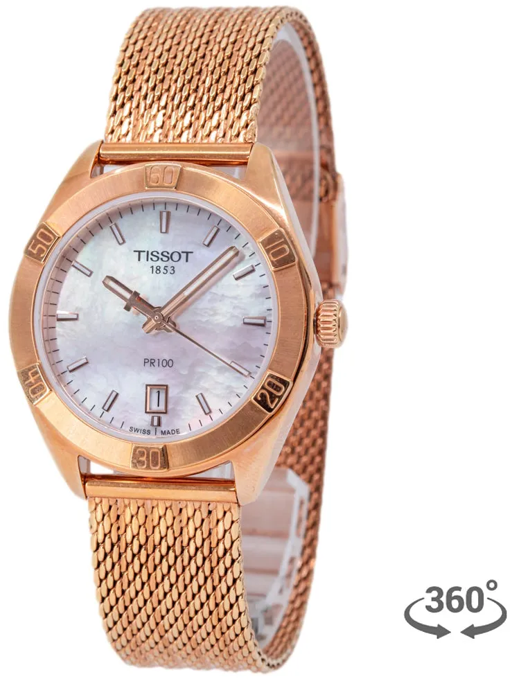 Tissot PR 100 T101.910.33.151.00 36mm Yellow gold and Stainless steel Pink