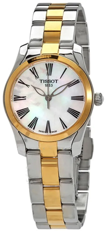 Tissot T-Wave T1122102211300 30mm Yellow gold and Stainless steel White Mother of Pearl