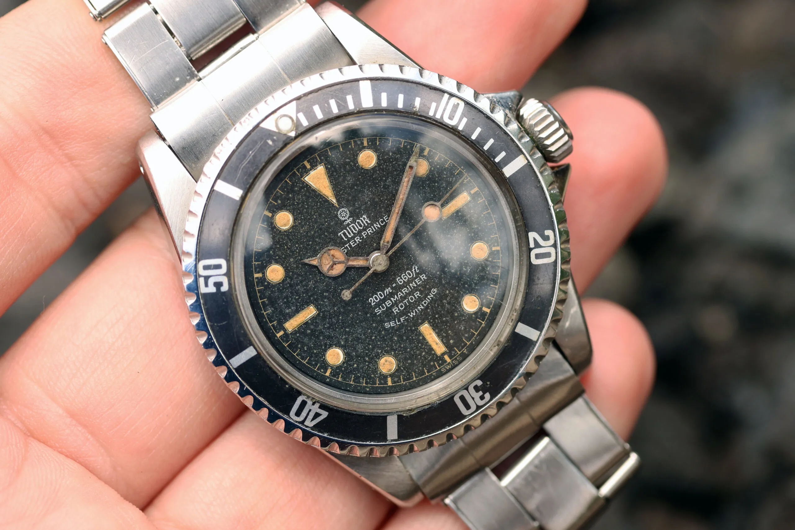 Tudor Submariner 7928 Silver Black 2