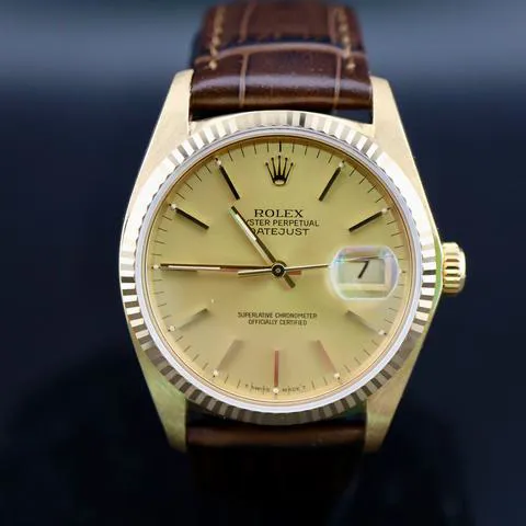 Rolex Datejust 36 16018 36mm Yellow gold Champagne