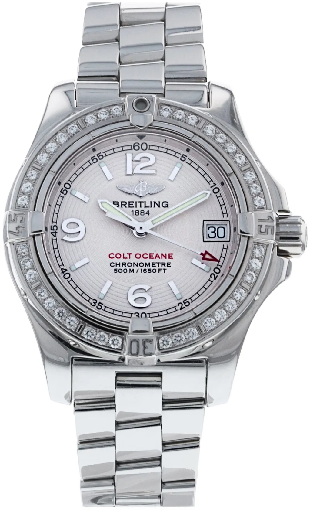 Breitling Colt A77380 33mm Stainless steel Silver Quarter Arabic