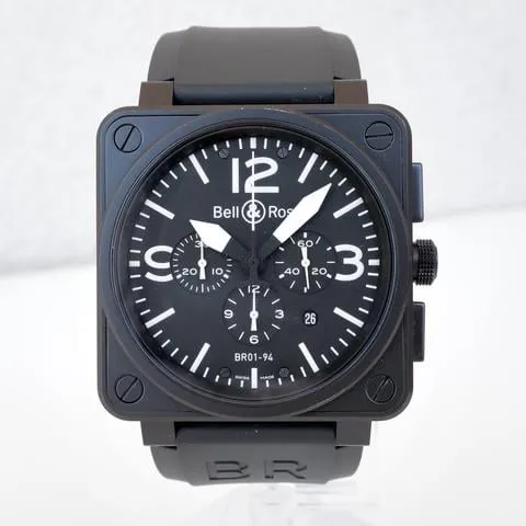 Bell & Ross BR 01 BR0194-BL-CA 46mm Stainless steel Black