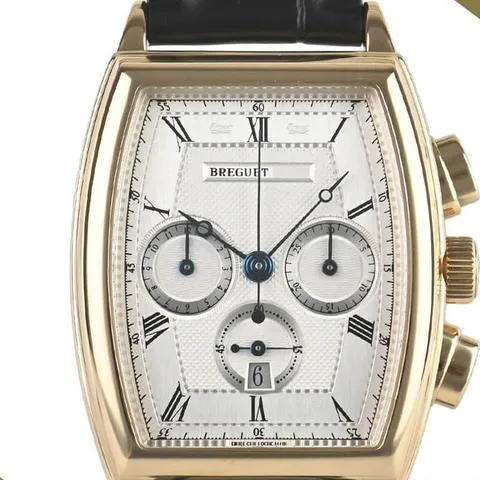 Breguet Héritage 5460BA/12/996 37.5mm Yellow gold Silver