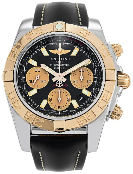 Breitling Chronomat CB0140 41mm Rose gold and Stainless steel Black