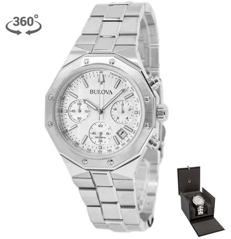 Bulova Precisionist 96B408 44mm Stainless steel Silver