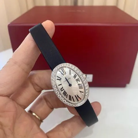 Cartier Baignoire WB520008 32mm White gold Silver 1