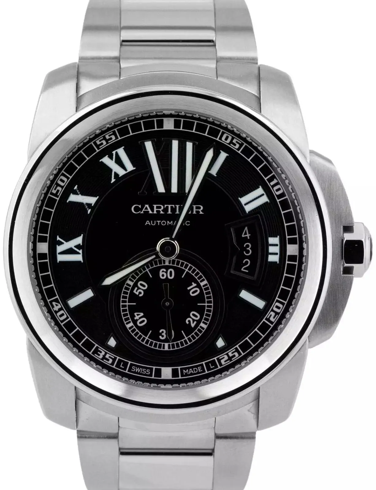 Cartier Calibre de Cartier W7100016 42mm Stainless steel Black