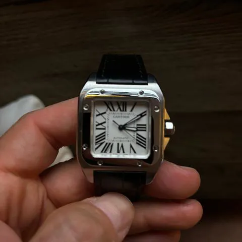 Cartier Santos 100 2878 33mm Stainless steel Silver 17