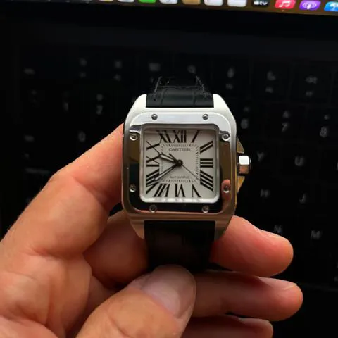 Cartier Santos 100 2878 33mm Stainless steel Silver 18