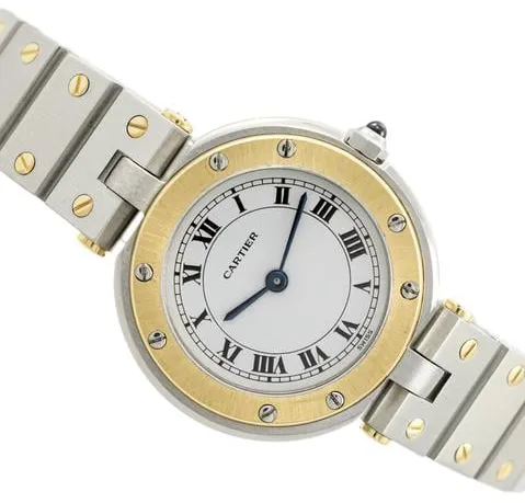 Cartier Santos 8191 27mm Yellow gold and Stainless steel White