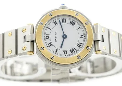 Cartier Santos 8191 27mm Yellow gold and Stainless steel White 1