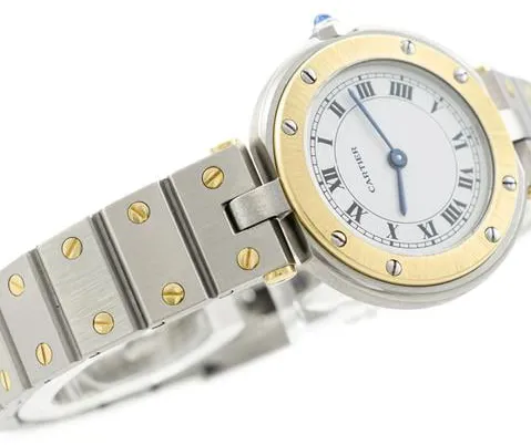 Cartier Santos 8191 27mm Yellow gold and Stainless steel White 2