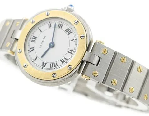 Cartier Santos 8191 27mm Yellow gold and Stainless steel White 3