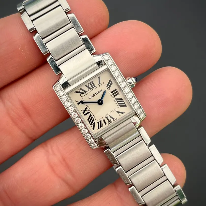 Cartier Tank Française W4TA0008 25mm Stainless steel Silver