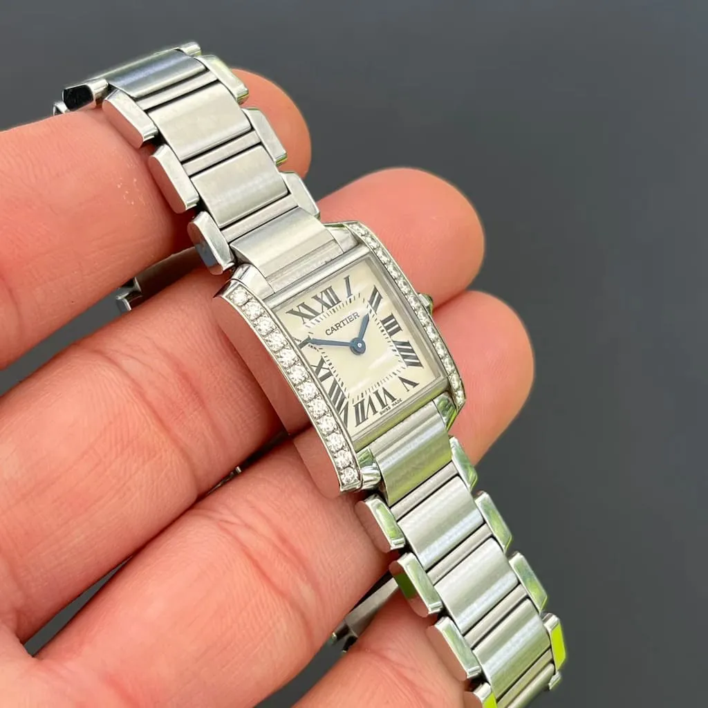 Cartier Tank Française W4TA0008 25mm Stainless steel Silver 2