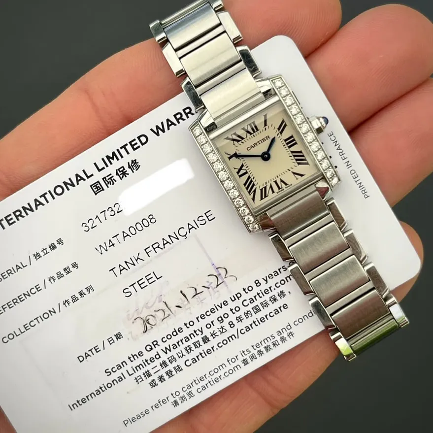 Cartier Tank Française W4TA0008 25mm Stainless steel Silver 5