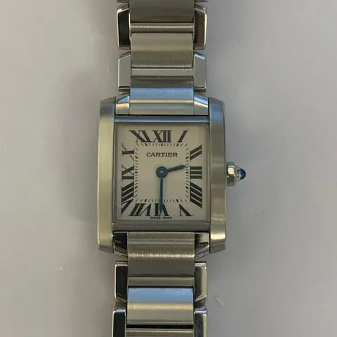 Cartier Tank Française W51008Q3 20mm Stainless steel White