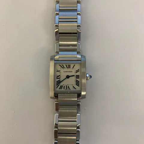 Cartier Tank Française W51008Q3 20mm Stainless steel White 11