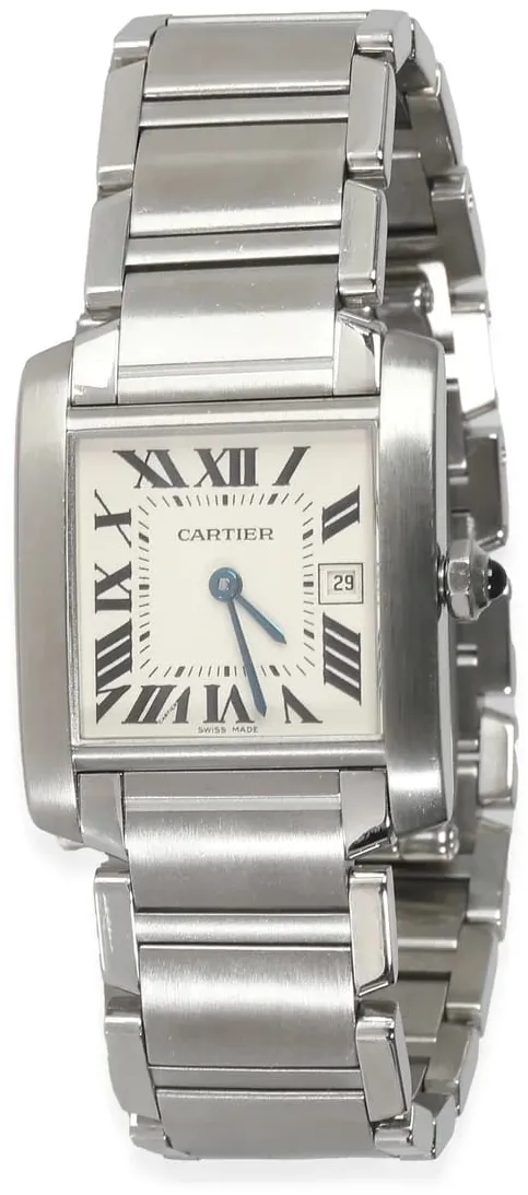 Cartier Tank Française W51011Q3 25mm Stainless steel White