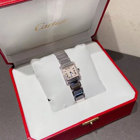 Cartier Tank Française WE1002S3 20mm White gold Silver 3