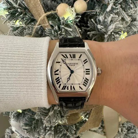 Cartier Tortue W1532851 34mm Platinum Silver