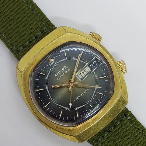 Enicar 37mm Yellow gold Gray 2