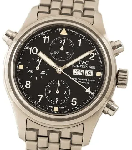 IWC Pilot Double Chronograph IW3713 42mm Stainless steel Black