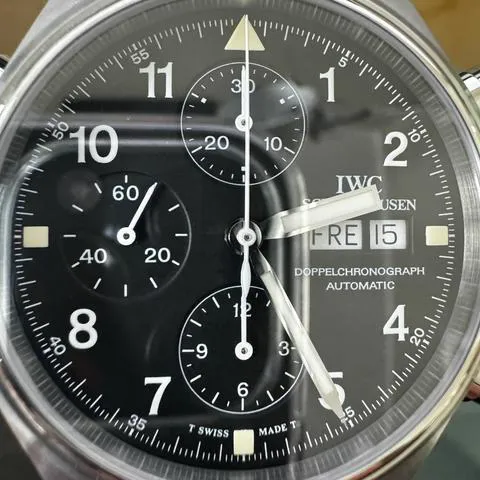 IWC Pilot Double Chronograph IW3713 42mm Stainless steel Black 12