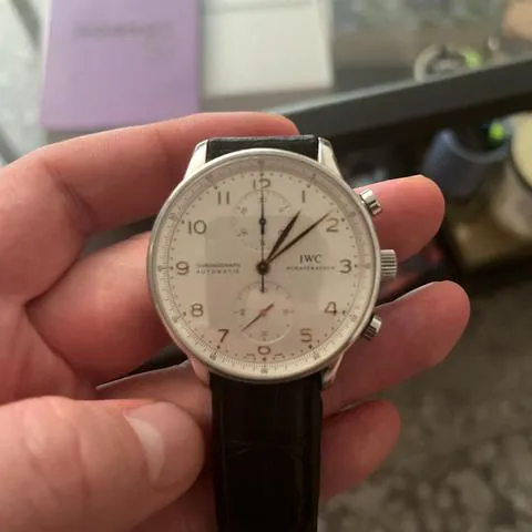 IWC Portuguese Chronograph IW3714 41mm Stainless steel White