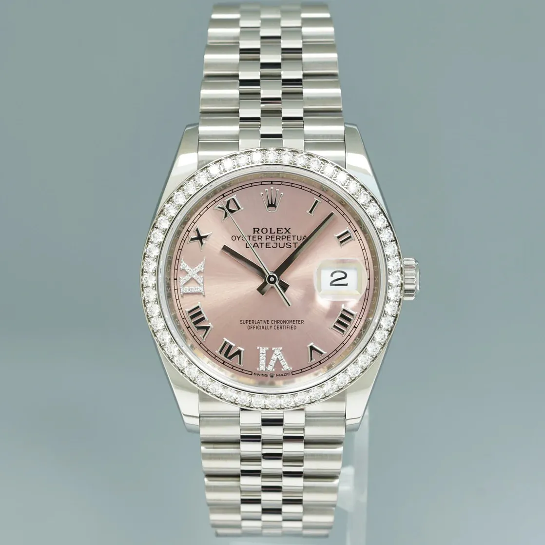 Rolex Datejust 126284RBR-0023 36mm White gold and Oystersteel Pink