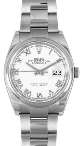 Rolex Datejust 36 126200 36mm Stainless steel White