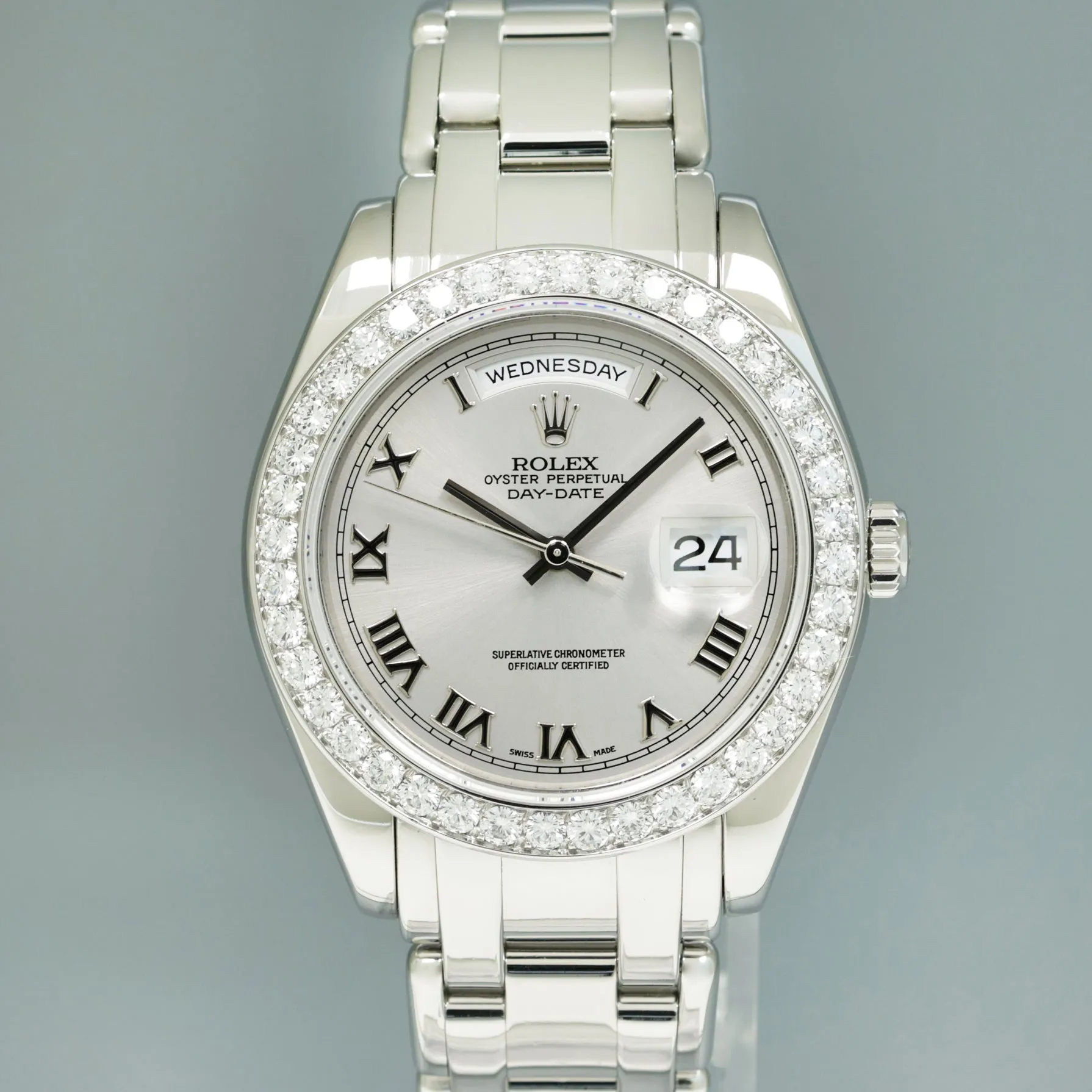 Rolex Day-Date 18946 39mm Platinum Silver 1