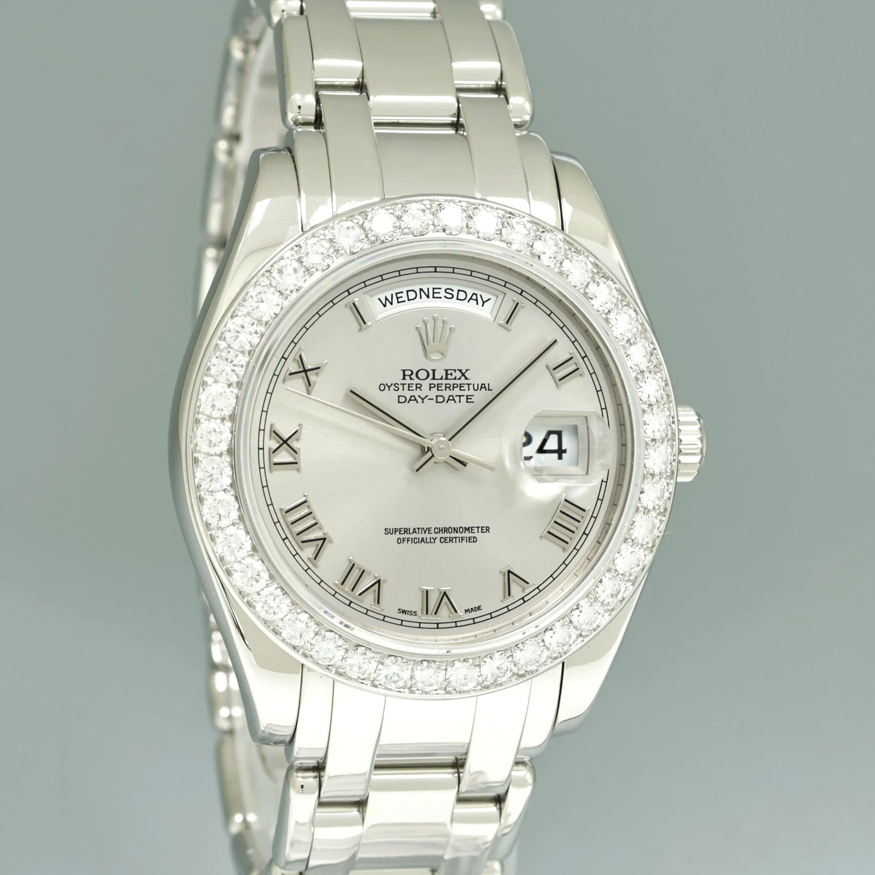 Rolex Day-Date 18946 39mm Platinum Silver 2