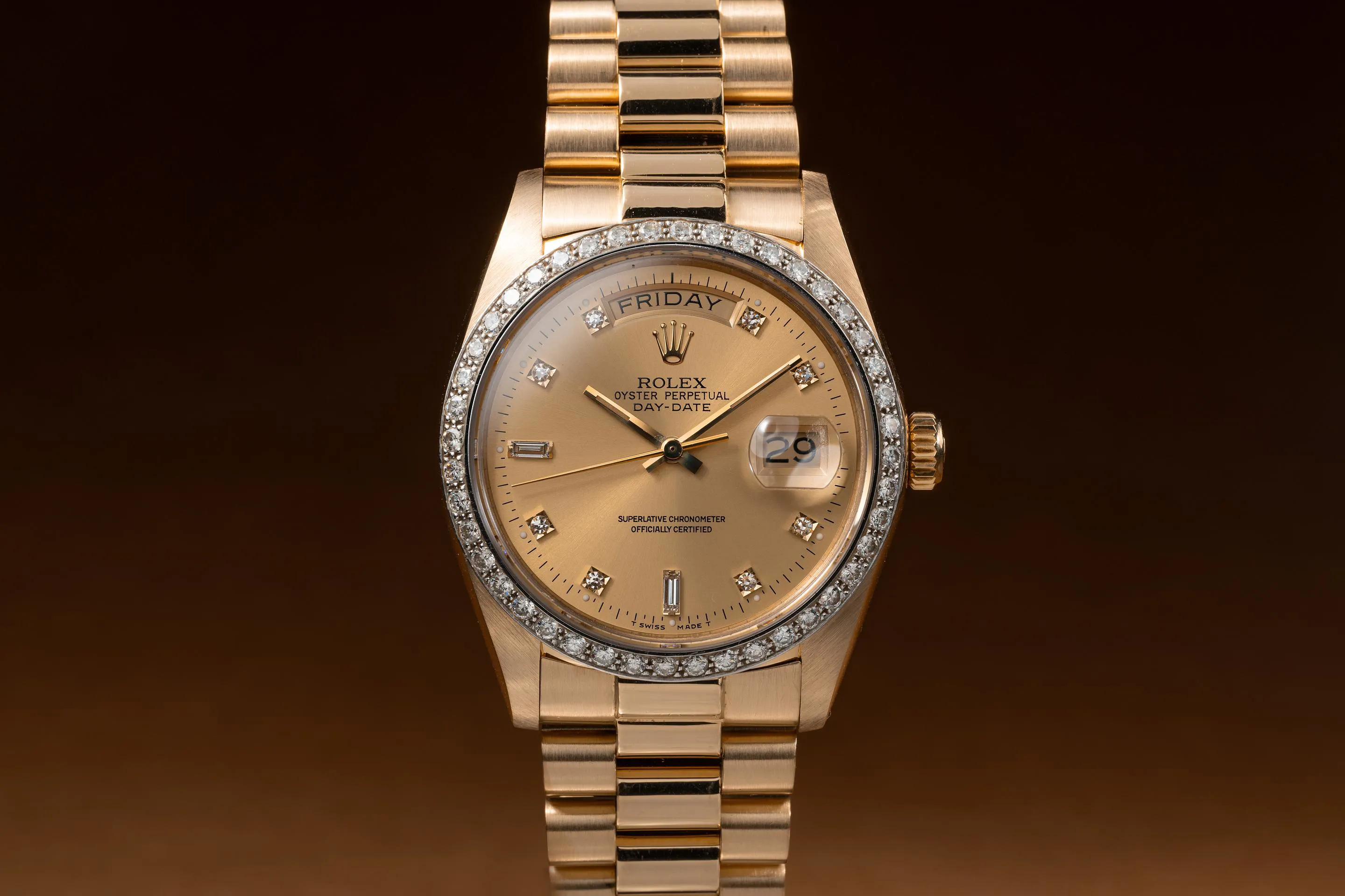 Rolex Day-Date 36 18048 Yellow gold Champagne